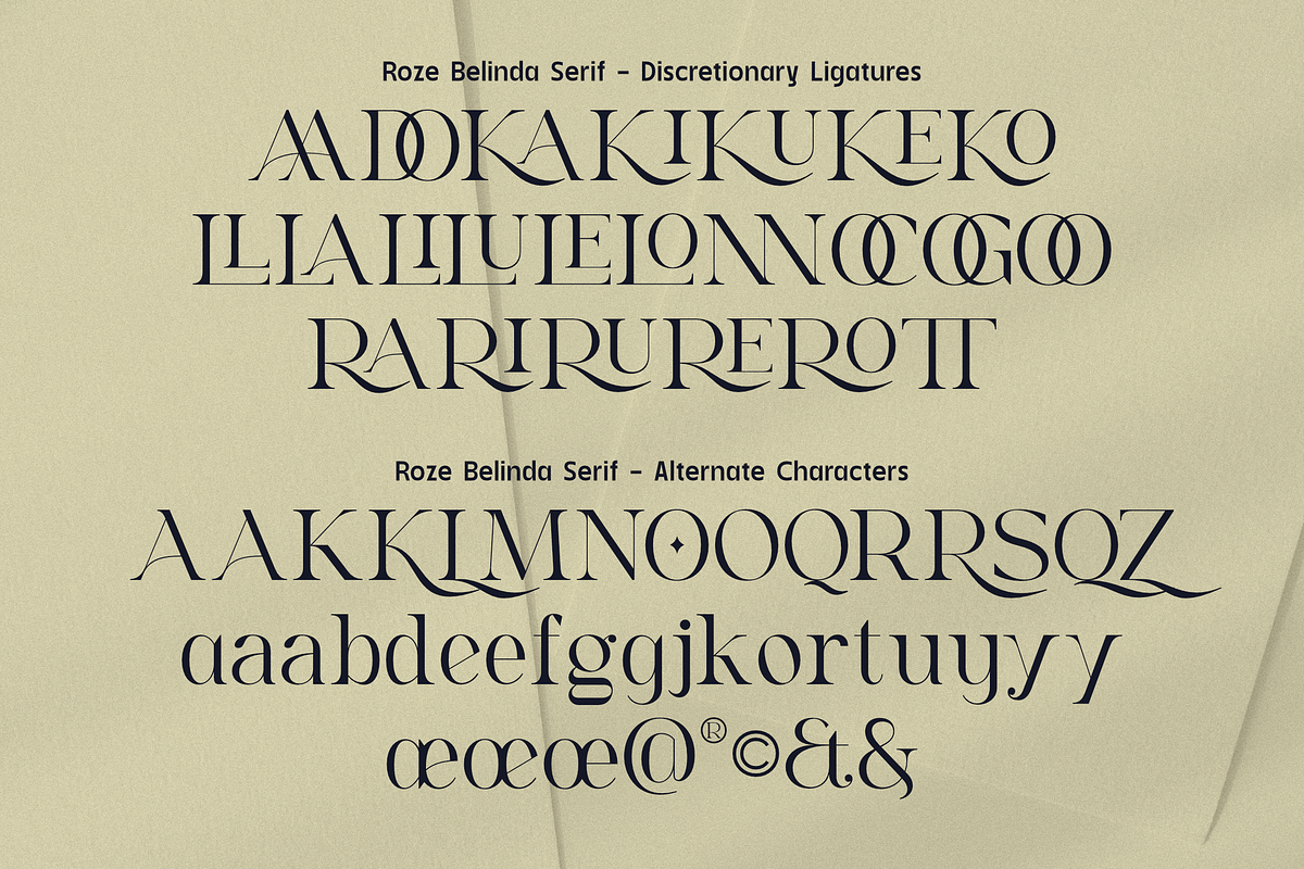 Roze Belinda - Display Font Duo, a Slab Serif Font by Sign Studio (Photo 12 of 15)