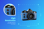 30 3D Communication and Media Icons, an Object 3D Model by Flat Icons (Thumbnail 3 of 8)