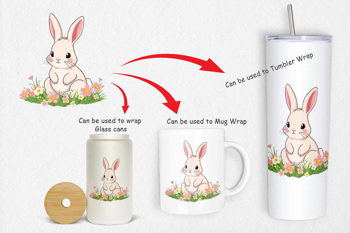 Spring Bunny Clipart, a Graphic by Artnoy (Photo 4 of 5)