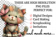 Whimsical Spring Cat Clipart, an Illustration by Daily.Designs (Thumbnail 2 of 7)