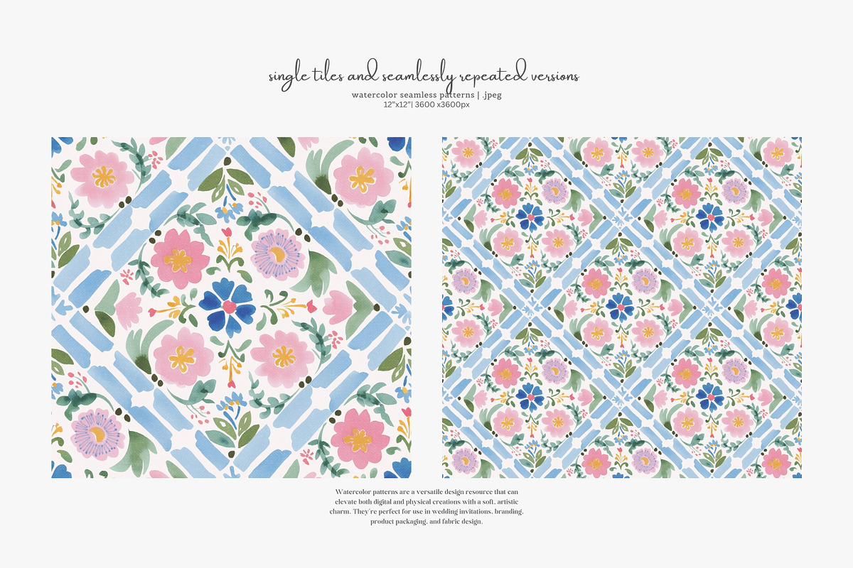 folk floral seamless patterns bundle, a Pattern Graphic by Patishop Art (Photo 8 of 9)