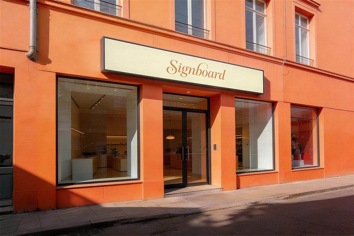 Store Sign Mockup, an Advertising Mockup by Pitchlook.Studio (Photo 4 of 4)