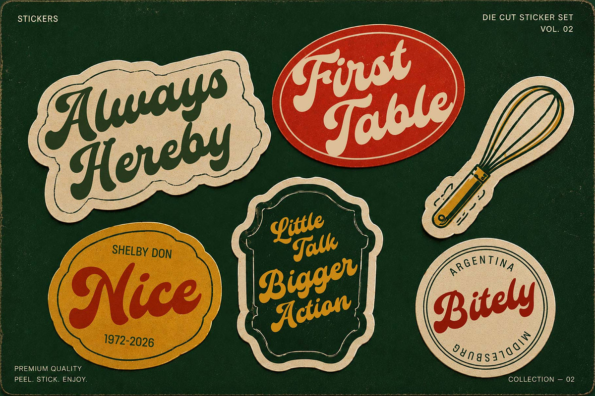 Maloha; Retro Display Script, a Script Font by Eko Bimantara (Photo 7 of 9)