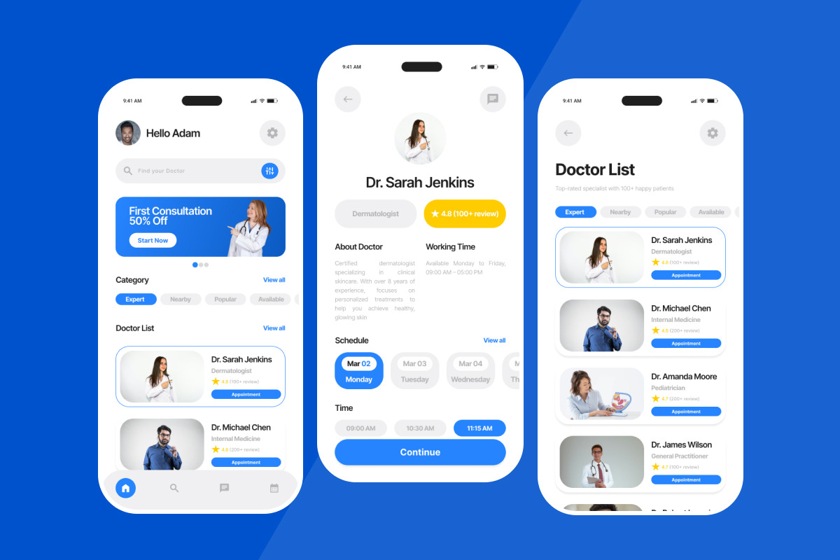 Nadi - Online Doctor App Design, a Websites & App Template by productype1 (Photo 4 of 5)