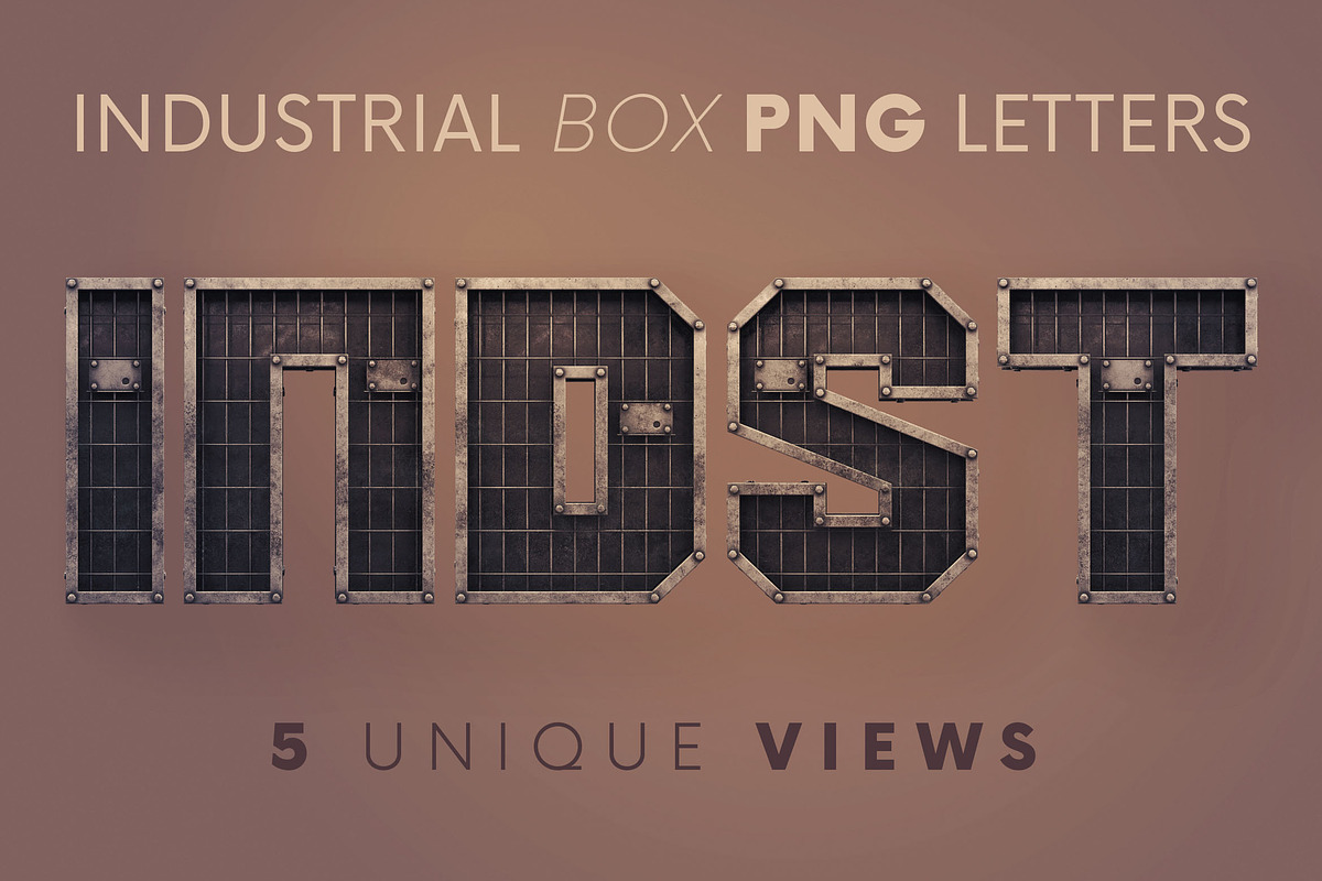 Industrial Box - 3D Lettering, a Graphic by MIIM (Photo 2 of 8)