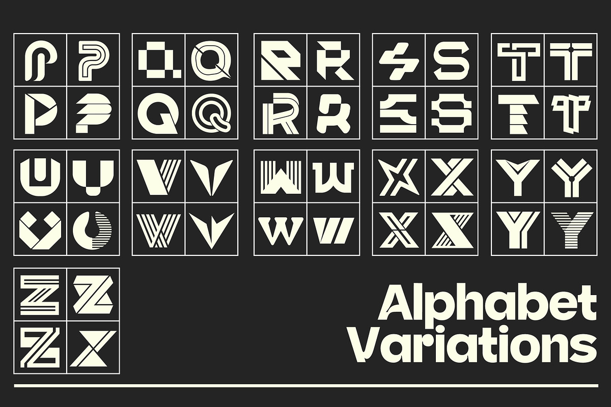 Letter Logo Template Vol 2, a Solid Icon by Tekuni (Photo 8 of 12)
