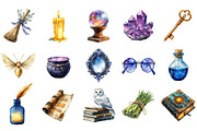 Wizard School Clipart Bundle, an Illustration by Designking (Thumbnail 3 of 5)