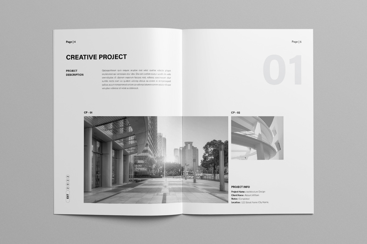 Architecture Portfolio Canva, a Brochure Template by Pixelpick (Photo 3 of 9)