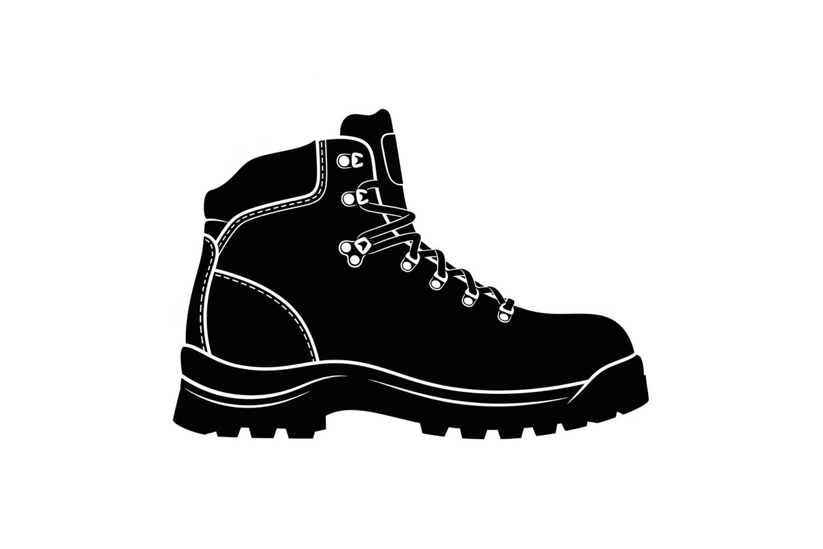 Rugged Hiking Boot Silhouette, a Graphic by hafijul (Photo 6 of 9)