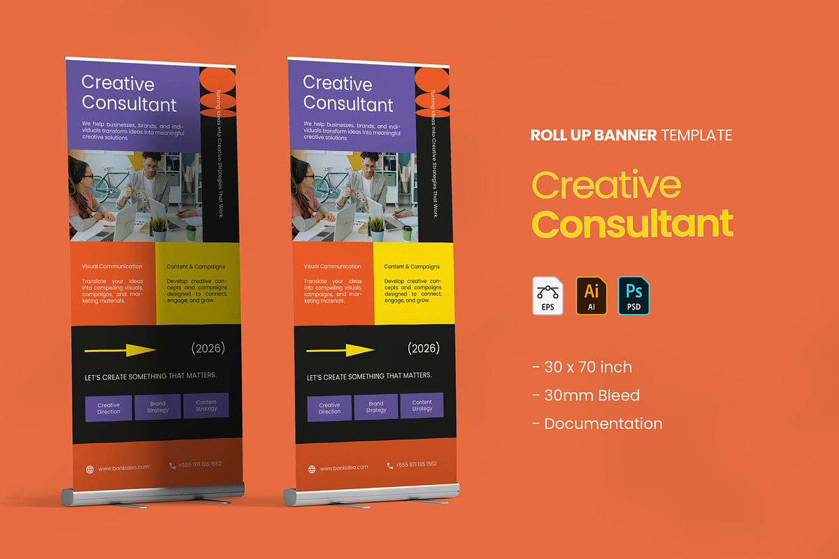 Creative Consultant - Roll Up Banner, a Card Template by VUNIRA (Photo 1 of 3)
