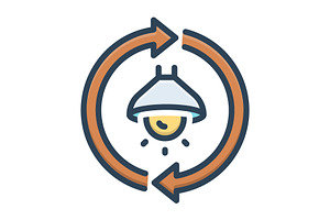 Replacement light bulb color icon, a Duotone Icon by Creative priyanka