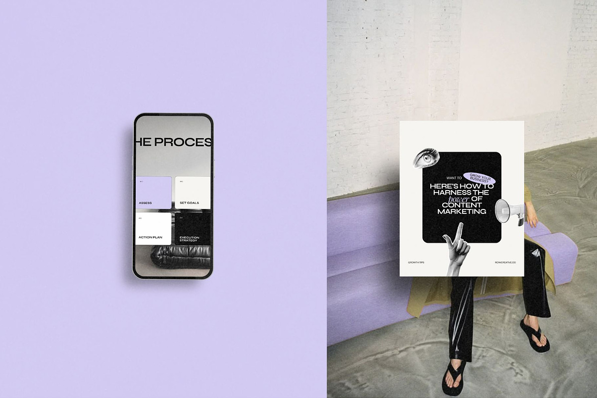 Purple Bold Instagram Template, a Social Media Template by Row Creative (Photo 6 of 10)