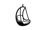 Hanging Egg Chair Silhouette Bundle, an Illustration by Designer_Momina (Thumbnail 6 of 51)
