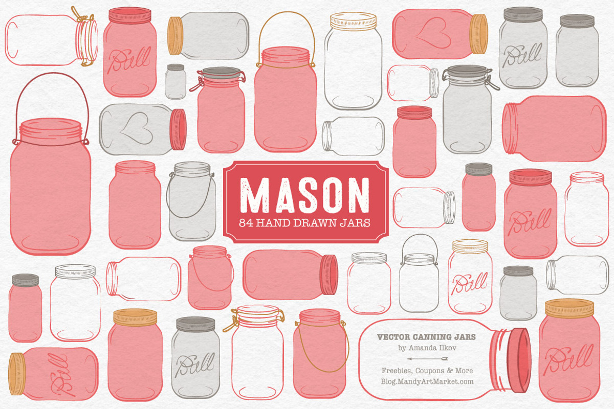 Coral Jar Vectors & Clipart, an Illustration by Amanda Ilkov (Photo 1 of 4)