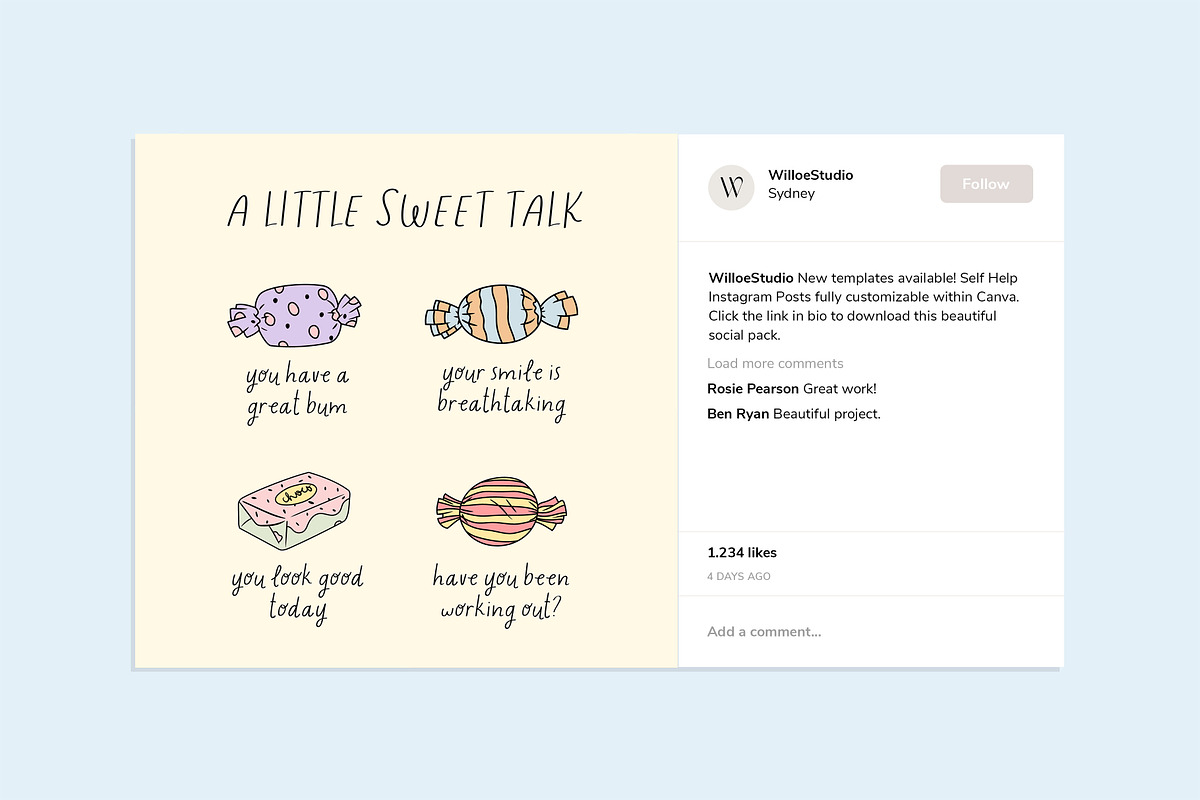 Self Love Social Pack - Canva, a Social Media Template by Willoe Studio (Photo 5 of 12)