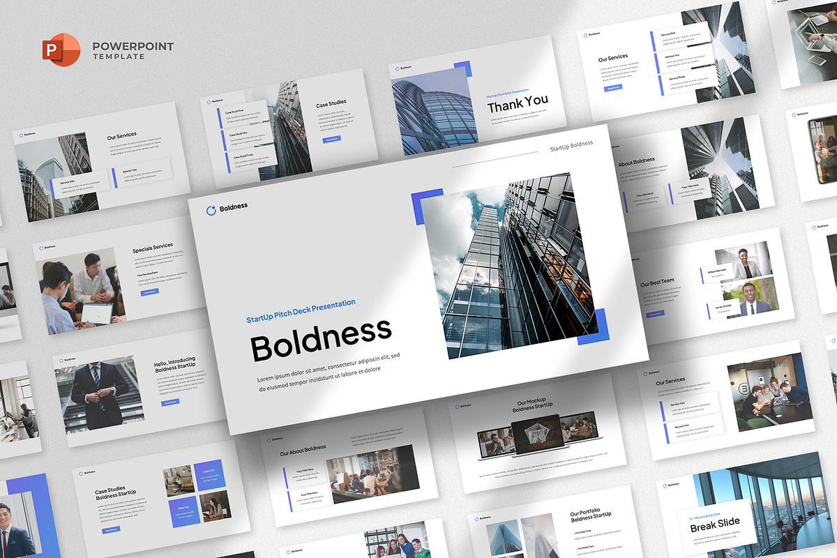 Startup Pitch Deck Powerpoint, a Presentation Template by fluffstudio (Photo 1 of 5)
