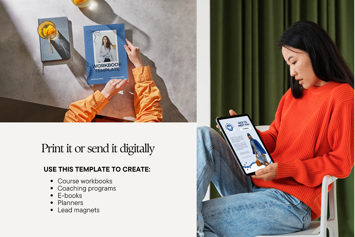 Blue Ebook Workbook Canva Template, a Marketing Template by Anna Design Studio (Photo 9 of 11)