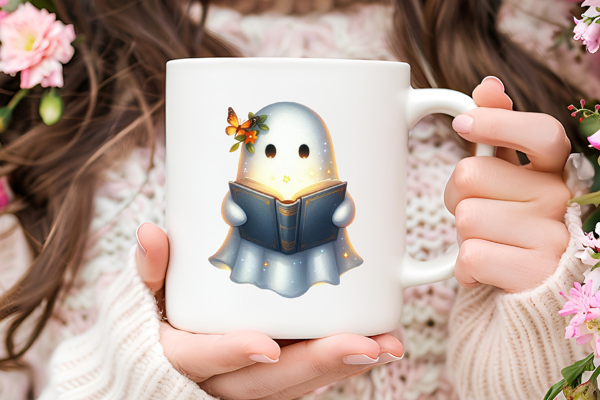 Ghost with Book Clipart, an Illustration by RobertsArt (Photo 6 of 7)
