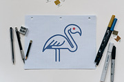 Flamingo Bird Nature Animal Logo, a Branding & Logo Template by jongcreative (Thumbnail 2 of 4)