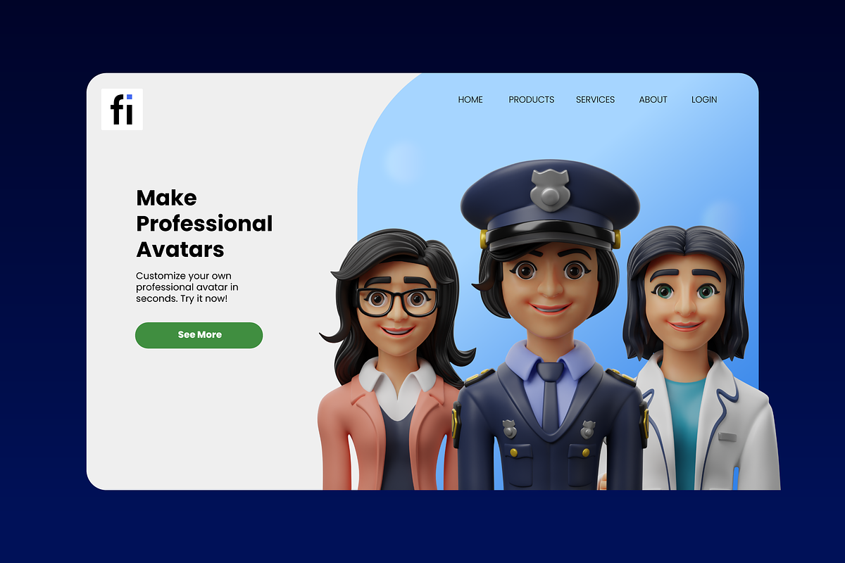 3D Character (Professions) Icon Set, a Characters & Person 3D Model by Flat Icons (Photo 5 of 8)