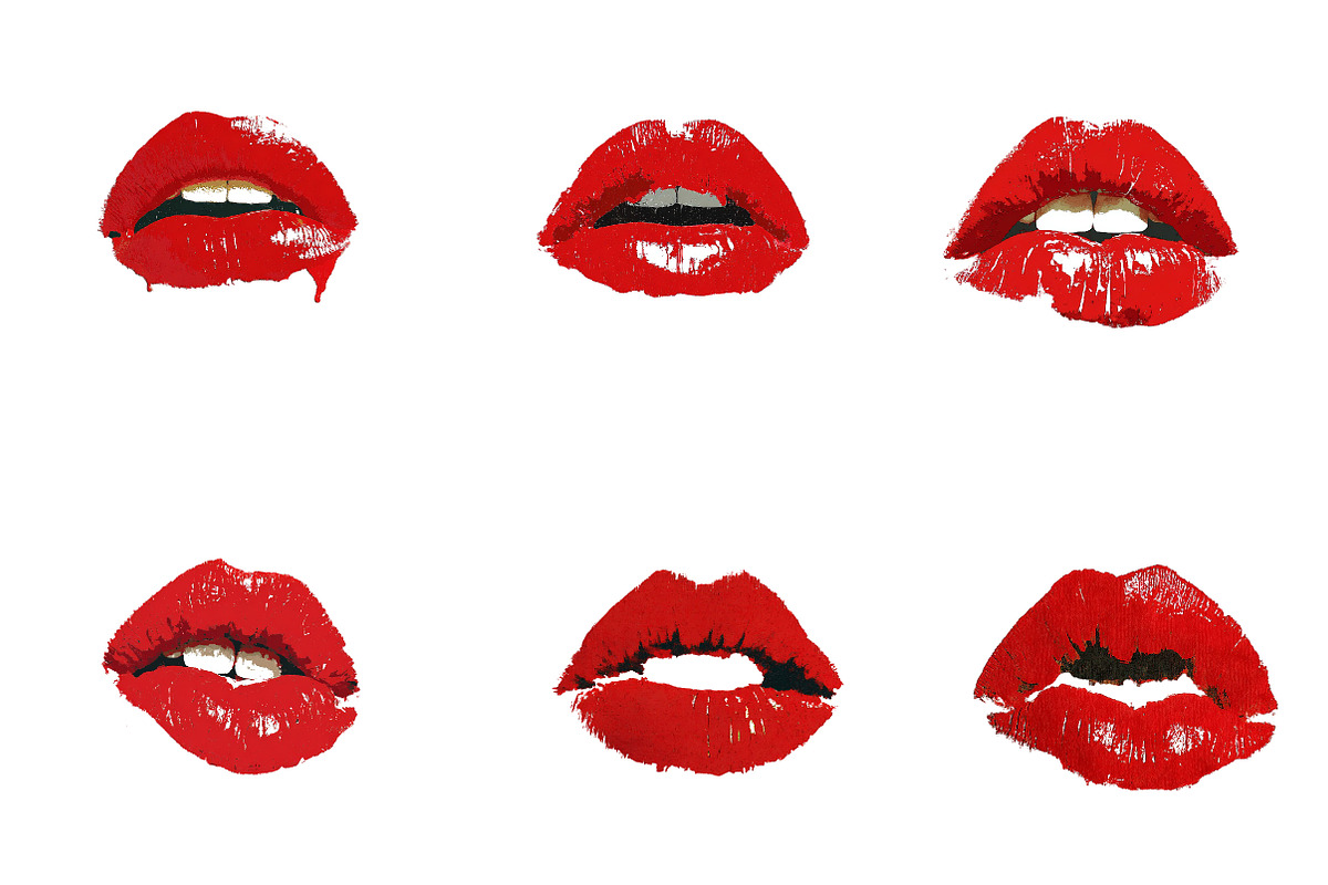 lip print valentines day png, an Illustration by CreationArt (Photo 4 of 6)