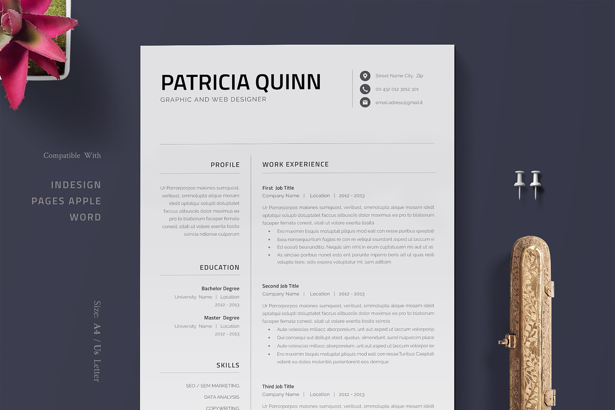 Resume Template, a Resume Template by Astut (Photo 1 of 6)