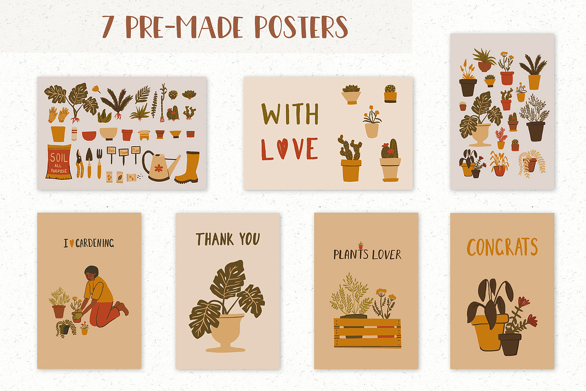 Gardening plants clipart, stickers, an Illustration by ann_etc (Photo 4 of 11)