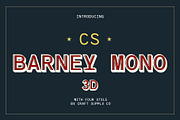 CS Barney Mono 3D, a Sans Serif Font by Craft Supply Co. (Thumbnail 1 of 8)