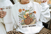 stay weird, witchy frog, gothic frog, an Illustration by Craft Nest (Thumbnail 3 of 7)