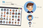 Flat Businessmen Round Avatars, an Icon by Voysla's Shop (Thumbnail 3 of 4)