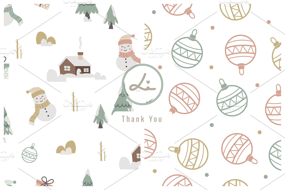 Cute winter christmas pattern, a Pattern Graphic by lindoet23 (Photo 1 of 3)