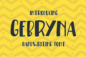 Gebryna Typeface - Handwriting Font