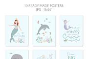 Mermaids & Under the Sea Friends, an Animal Illustration by JT Digital Studio (Thumbnail 10 of 10)