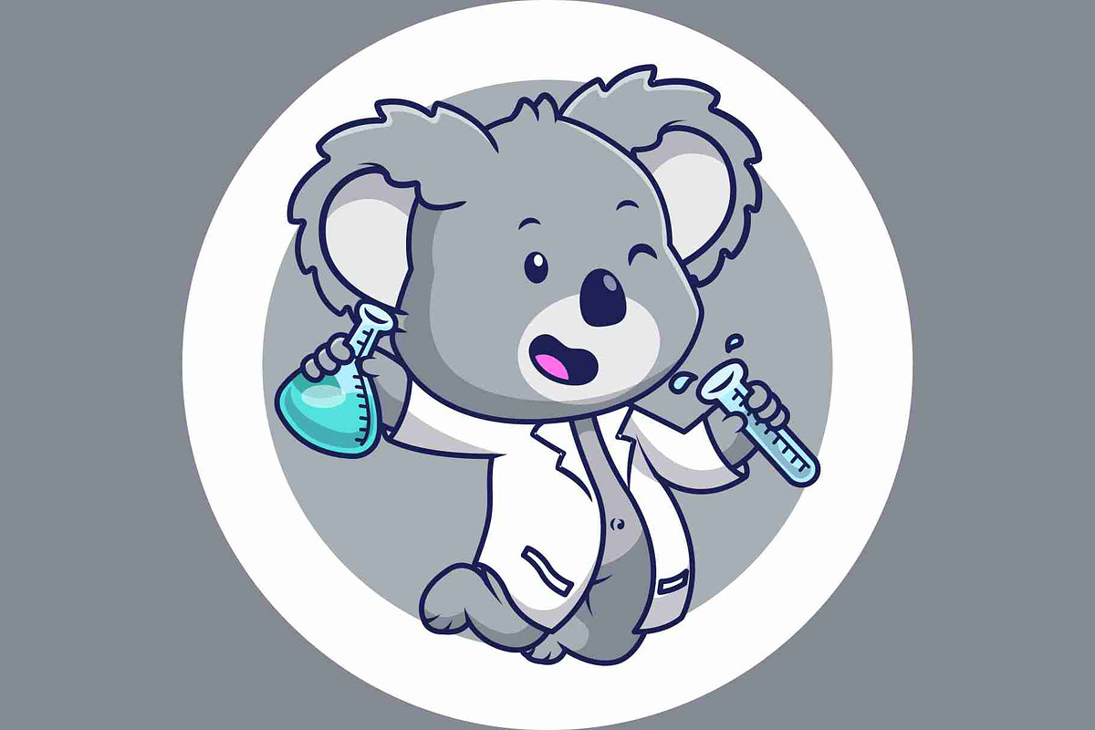 Koala Scientist Holding Lab Bottles, an Animal Illustration by Artstorystudio (Photo 3 of 3)