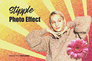 Stipple Photo Effect, a Layer Style Add-On by WudelMbois Studio