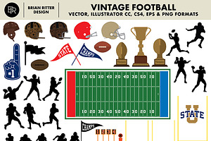 Vintage Football Vector Graphics