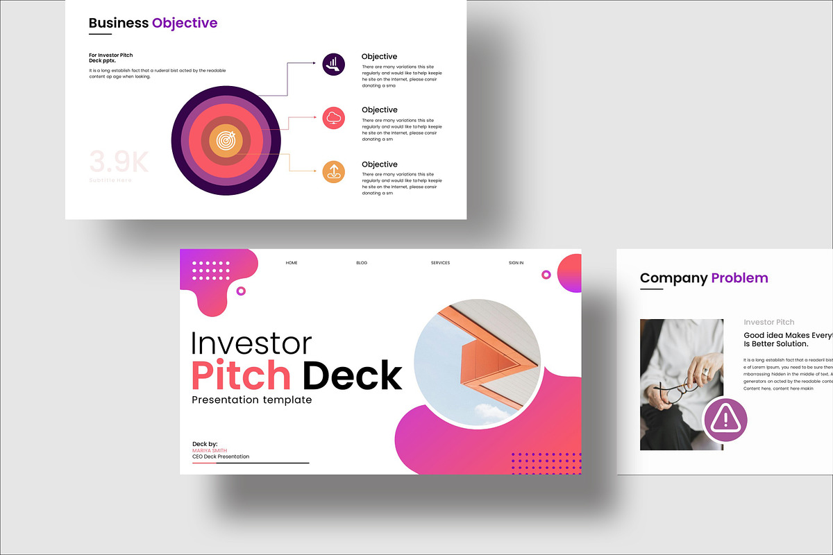 Investor Pitch Deck Presentation, a Presentation Template by CreativexGenius (Photo 3 of 10)