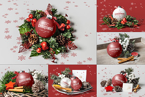 Christmas Ball Mock-up, a Merchandise Mockup by Yogurt86