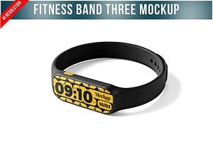 Fitness Band Three-quarter View PSD, a Product Mockup by Bruno's Shop
