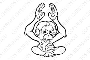 Orangutan Ape Cartoon Animal, an Animal Illustration by Christos Georghiou
