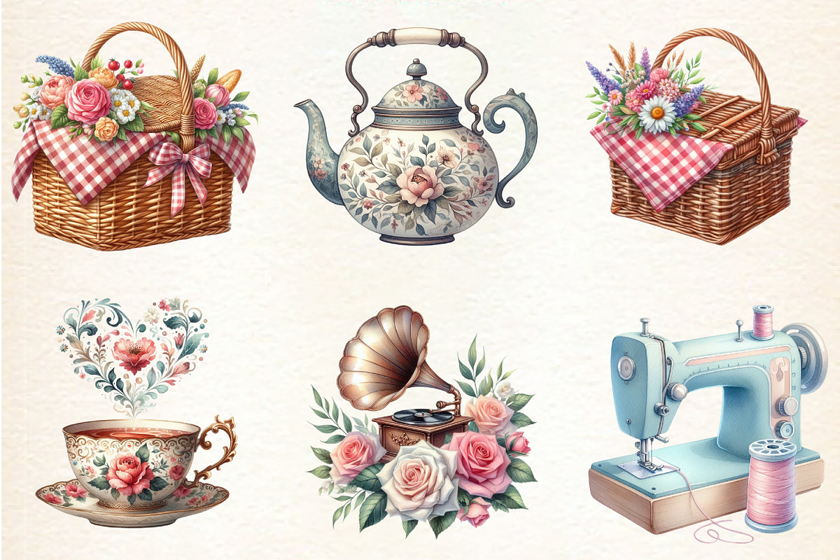 Retro Mother's Day Clipart, an Illustration by DreamArtGraphic (Photo 4 of 4)