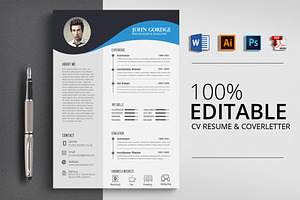 Clean Ms Word CV Resume Template