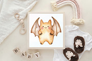Watercolor Cute Spooky Clipart, an Illustration by CraftArtStudio (Thumbnail 6 of 6)