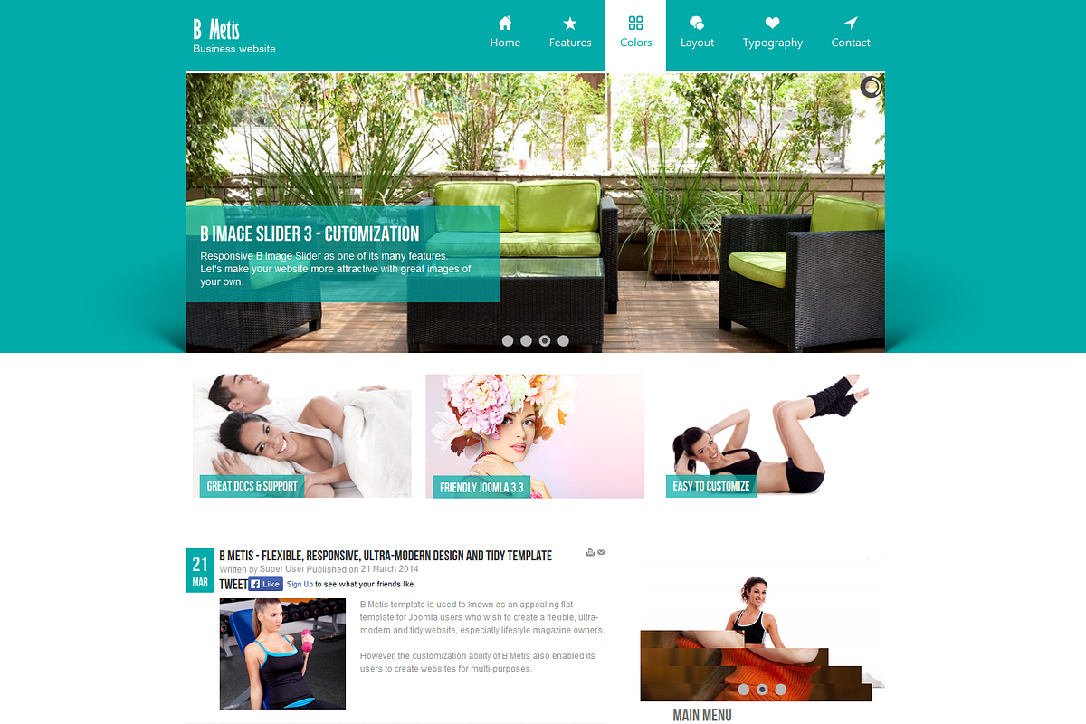 B Metis Responsive Joomla template, a Websites & App Template by Digipieces (Photo 2 of 5)