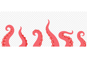 Squid tentacles with suction cups, an Animal Illustration by GraphiShop