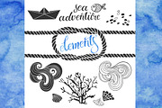 Waves. Graphic set., a Pattern Graphic by maritime_m (Thumbnail 2 of 7)