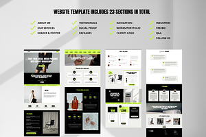 Bold Website Template Bundle Canva