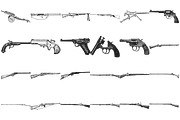 Vintage Gun Firearm Set 1 Procreate, a Brush Add-On by Disasterology Ink (Thumbnail 4 of 10)