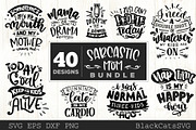 Funny mom SVG bundle 40 designs, an Illustration by BlackCatsMedia (Thumbnail 2 of 5)