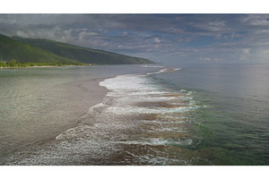 Waves crashing on a shallow reef, a Nature Photo by Goinyk